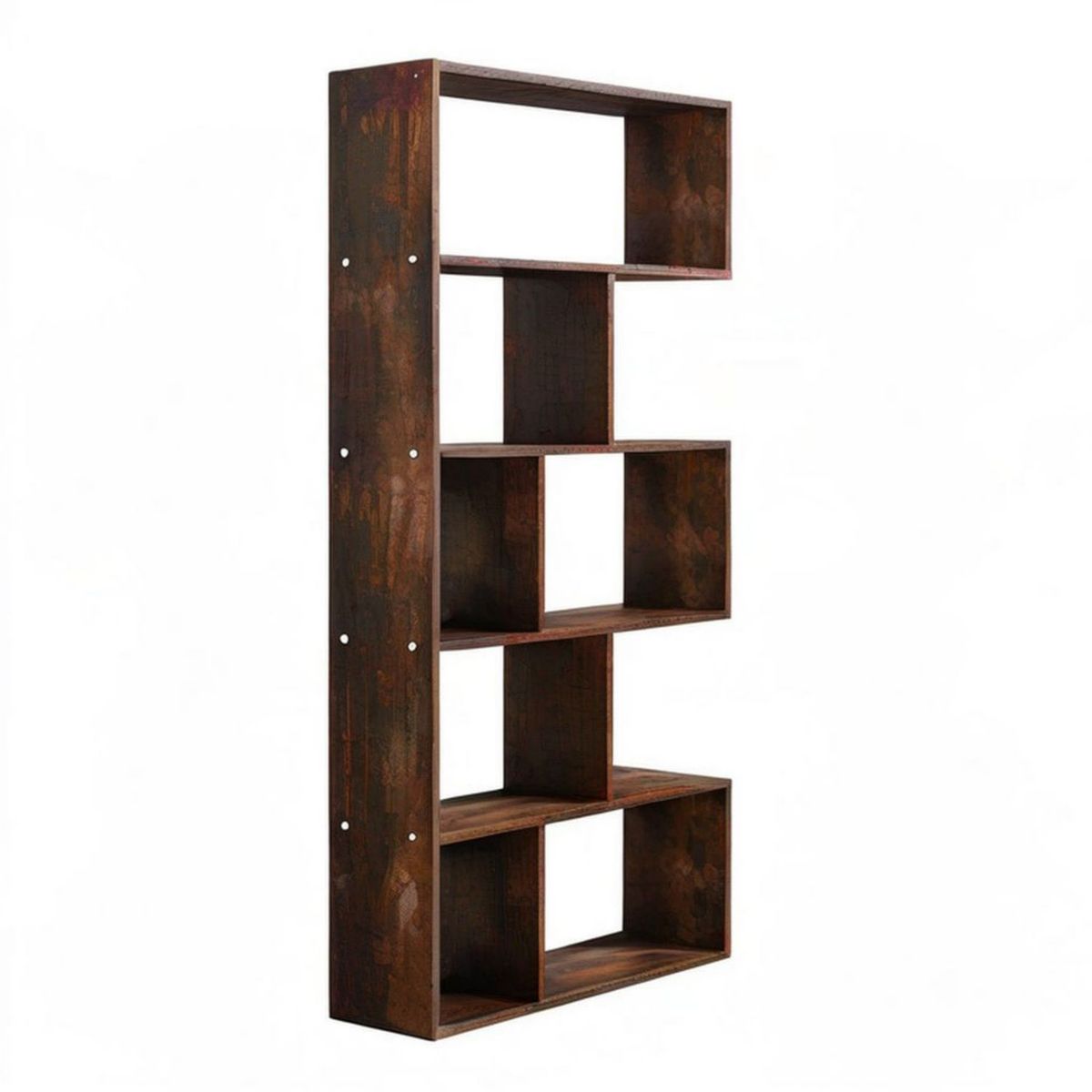 Bücherregal Raumteiler 60 x 24 x 140 cm in Dunkelbraun aus melaminbeschichteter Spanplatte